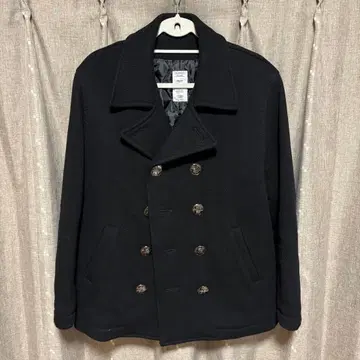 y122501 SYNCHRONICITY 울 코트 블랙 은 버튼 L