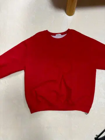 MODS 레드 크루넥 맨투맨 짧은 기장 구제 의류