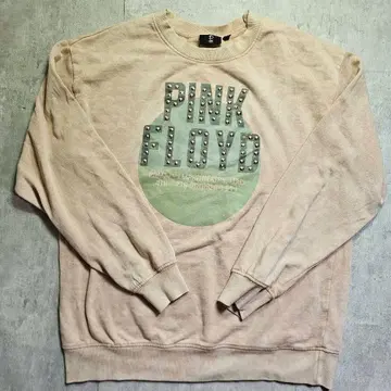 구제 의류 Pink Floyd 스터드 장식 트레이닝복 밴드