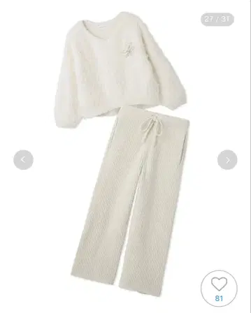 택 포함 미사용 새상품 SNIDEL HOME 샤기 셋업