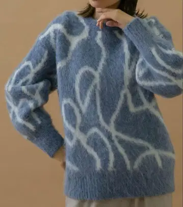 [ 새상품 ] URBAN RESEARCH Sonny Label 패턴 니트