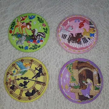 디즈니 자수 캔뱃지 2탄 밤비, 아리스토캣, 피터팬, 라푼젤