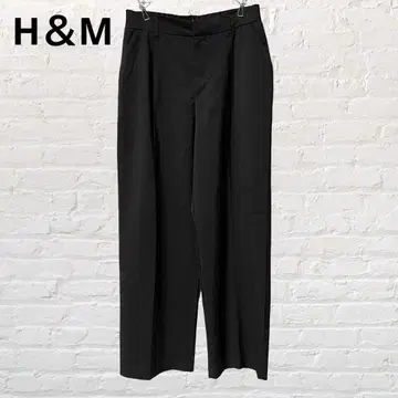 7903 H&M 와이드 팬츠 허리밴딩 블랙 캐주얼 XS 스몰