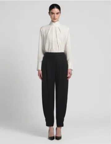 띠어리 럭스 울 블랙 와이드 팬츠 사이즈 36