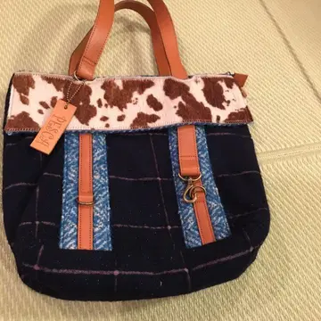 PESCA 페스카 백 송치, 소가죽, 라메 천 컬러풀 백