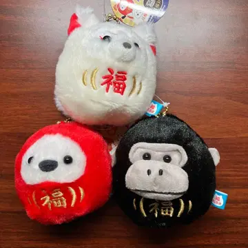 복 달마 ST 사이즈 봉제 인형 아뮤캐라 3체 세트