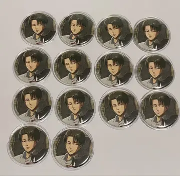 진격의 거인 리바이 캔뱃지 14개 고양이ver.