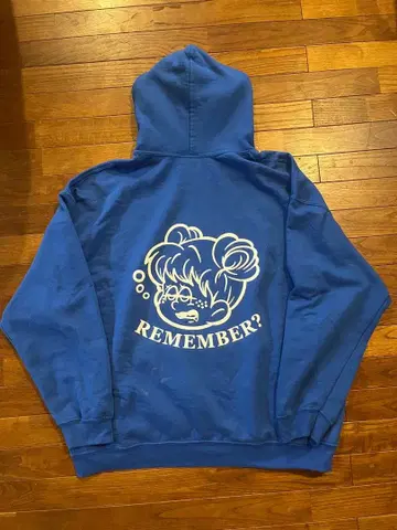 remember 리멤버 후드티 파란색 블루