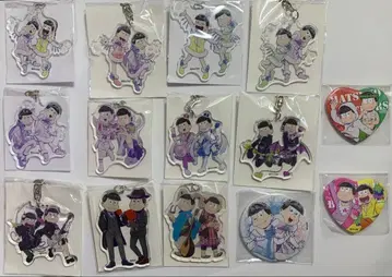 오소마츠 6쌍둥이 페어 아크릴 키링 캔뱃지 모음