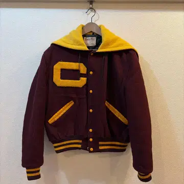 델롱 USA제 빈티지 울 바시티 자켓 IDEAL 지퍼 충전솜