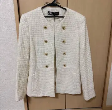 ZARA 노카라 트위드 자켓