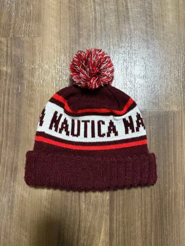 Nautica 폼폼 포함 니트 모자