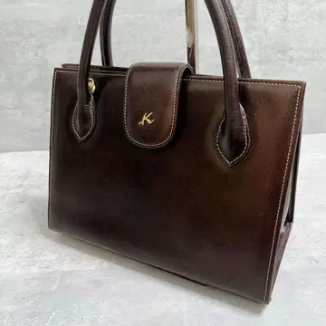 키타무라 핸드백 다크 브라운 가죽