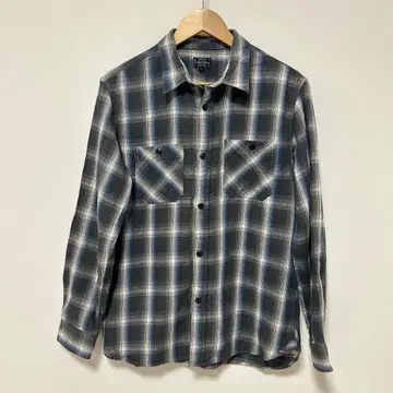 새상품급 SCHOTT BROS. 샷 체크 무늬 플란넬 셔츠 L 사이즈
