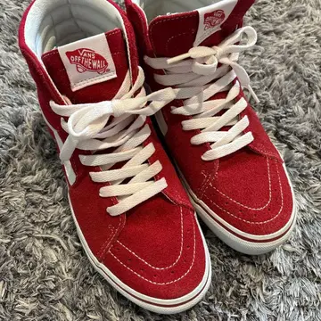 vans 하이컷 빨간색 22.5cm