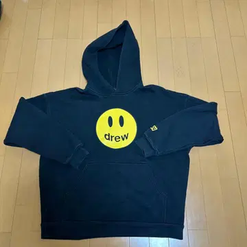 드류 하우스 스마일리 페이스 후드티 S 사이즈 블랙