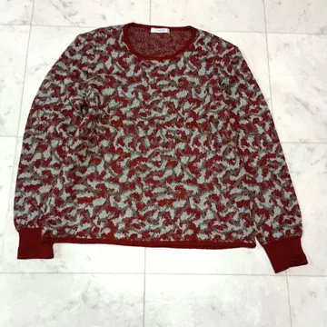 PINORE 피노레 올 패턴 니트 풀오버 스웨터 긴팔