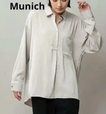 Munich 뮤닉 빈티지 새틴 풀오버 셔츠