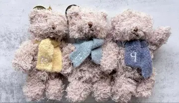 젤라피케 곰 테디베어 키링 봉제 인형 키링 3개 세트