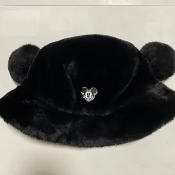 [ 새상품급 ] 디즈니 Disney 미키 귀 모양 블랙 버킷햇