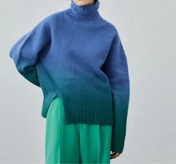 UNITED TOKYO 캐시미어 울 그라데이션 니트