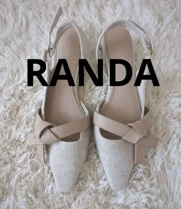 RANDA 소프트 리본 스티치 트림 백 스트랩 펌프스 아이보리 M