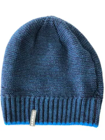 새상품급 MAMMUT 마무트 다크 블루 니트 모자 비니 원사이즈 산악