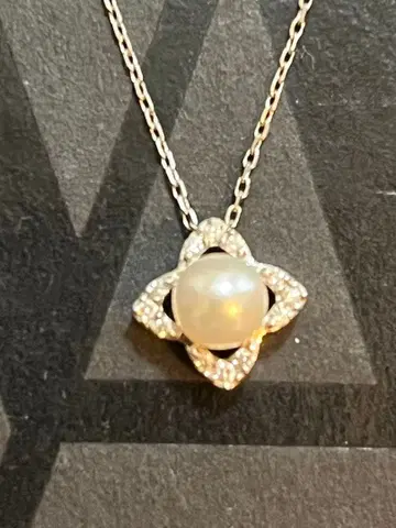 반돔 아오야마 플라티나 다이아몬드 펄 목걸이