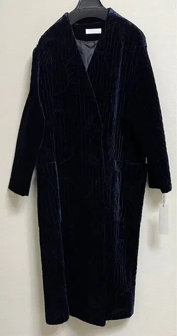 Heriter 벨벳 벨로아 롱 코트 택 포함 미사용 새상품