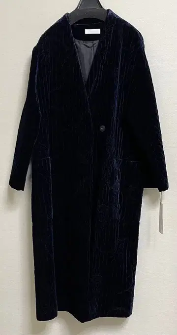 Heriter 벨벳 벨로아 롱 코트 택 포함 미사용 새상품