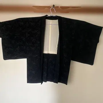 블랙 겉옷 문장 기모노 쇼와 레트로 기모노 끈 포함