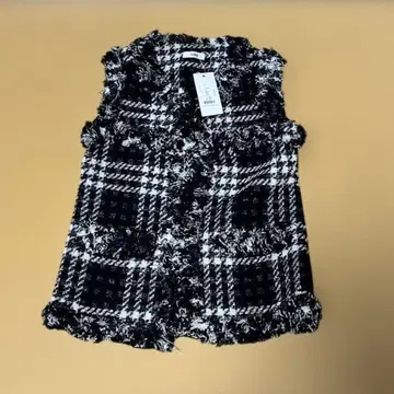 sheller 셰리에 트위드 프린지 베스트 프리 사이즈