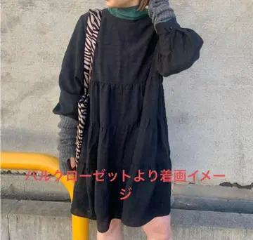 카스타네 셔링 티어드 미니 원피스