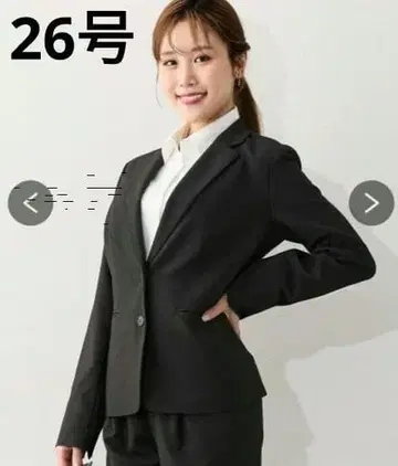 니센 빅 사이즈 테일러드 자켓 26호 블랙 스트라이프