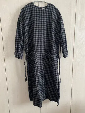 I AM I 체크 무늬 롱 원피스