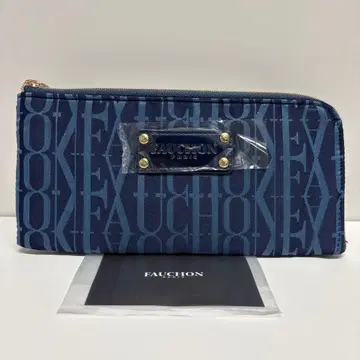 FAUCHON 네이비 자카드 직조 멀티 지갑 새상품