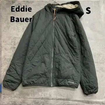 에디 바우어 패딩 자켓 블랙 후드 부착 풀 집업 방한 [ 7841 ]