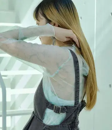 에직 그레이 데님 원피스