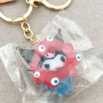 [ 미개봉 새상품 ] 산리오 미야쿠미야쿠 클리어 컬러 키링 [ 쿠로미 ]