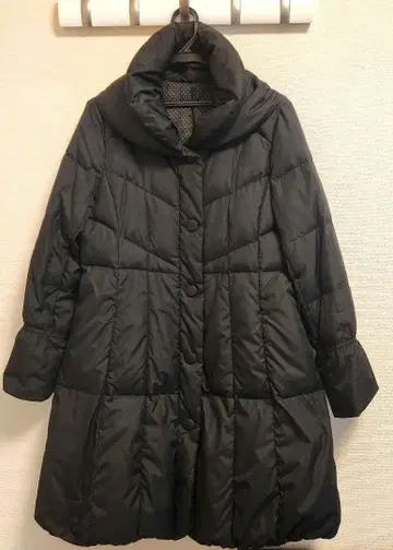 A라인 다운 코트 블랙