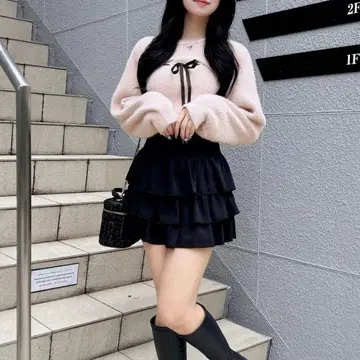 프릴 미니 치마바지