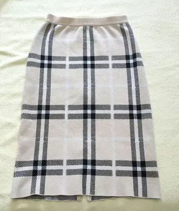 리랜드투어 체크 무늬 롱 타이트 스커트 가을/겨울