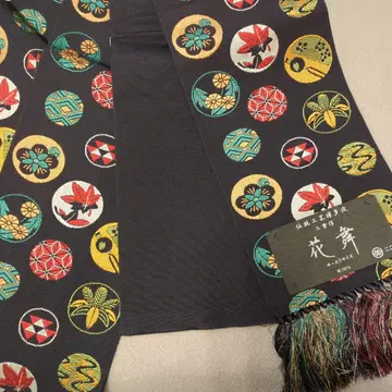 순수 실크 하카타 오비 반폭 오비 19