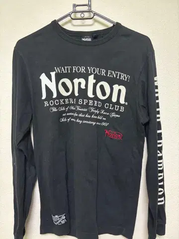Norton(노튼) 남성용 긴팔 티셔츠 L 사이즈 블랙