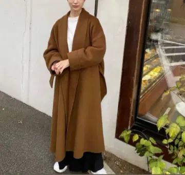 NORC 노크 바이 더 라인 울 리버 숄카라 가운 코트