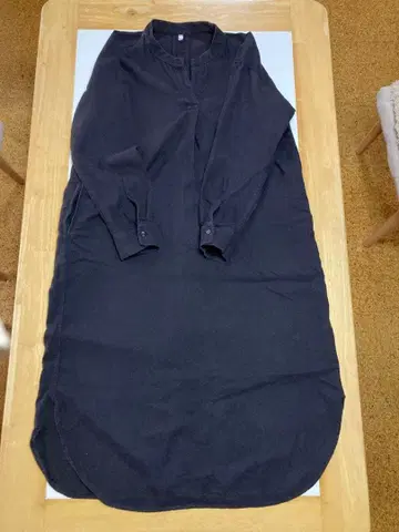 무인 플란넬 롱 원피스 다크 브라운