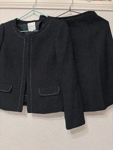 쿠미쿄쿠 KUMIKYOKU 트위드풍 자켓과 스커트 세트