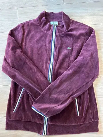 LACOSTE 버건디 집업 가디건 42