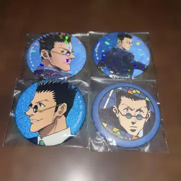 헌터헌터 레오리오 파라디나이트 캔뱃지 4개 세트