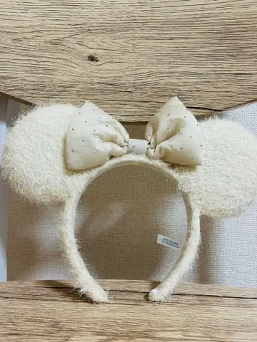 디즈니 크리스마스 머리띠 크림색